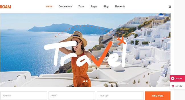 Template website du lịch